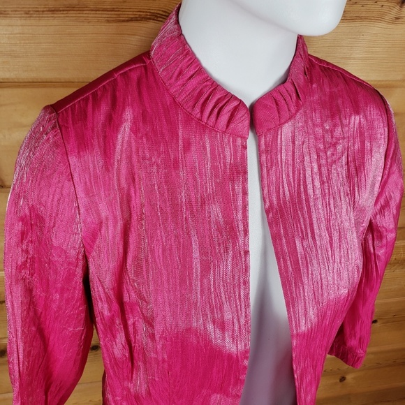 Chico's pink Blazer jacket fuchsia dressy 0 suit - Picture 2 of 8